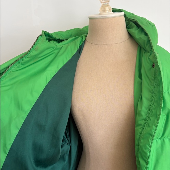 Velvet by Graham & Spencer Puffer Jacket Green Hooded Zip S - Picture 8 of 11
